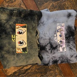 Thick material tie-dye anime hoodie